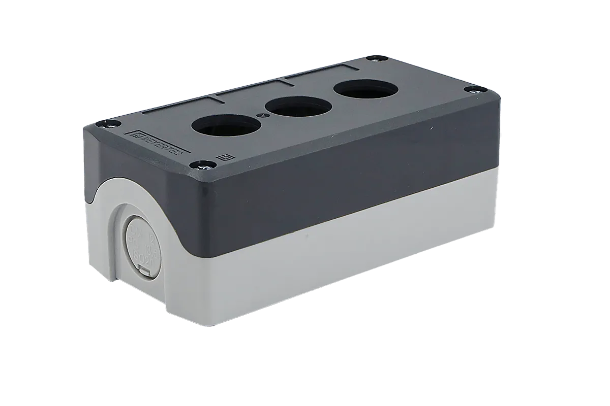 Корпус кнопочного поста, 3 места, серый, IP67