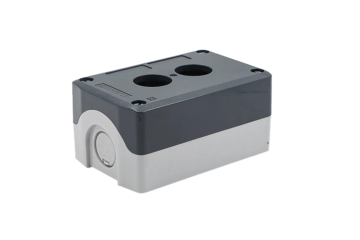 Корпус кнопочного поста, 2 места, серый, IP67