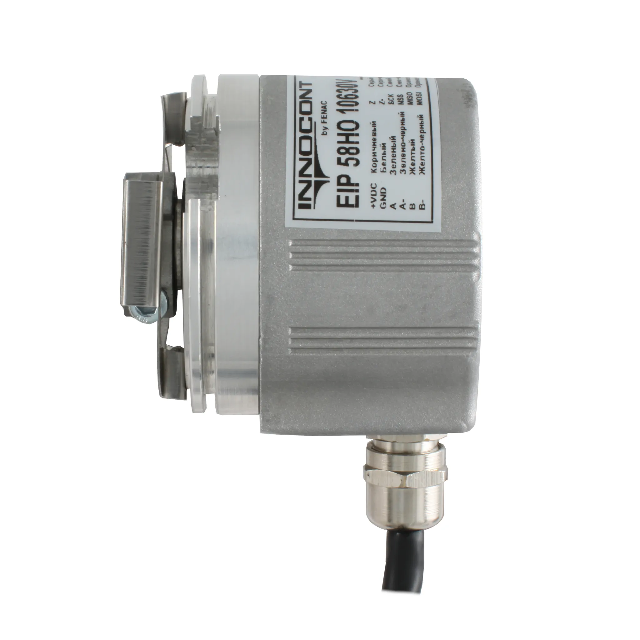 Инкрементальный программируемый энкодер D=58мм, полый вал 10мм, 3000 имп/об, 5…30VDC, выход TTL/HTL с инверсией, IP5