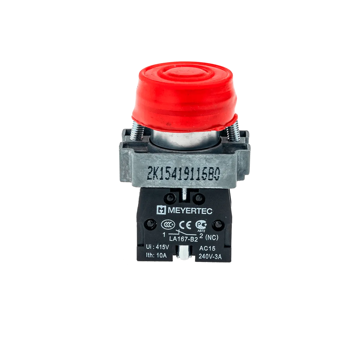 Кнопка в кожухе, красная 1NC