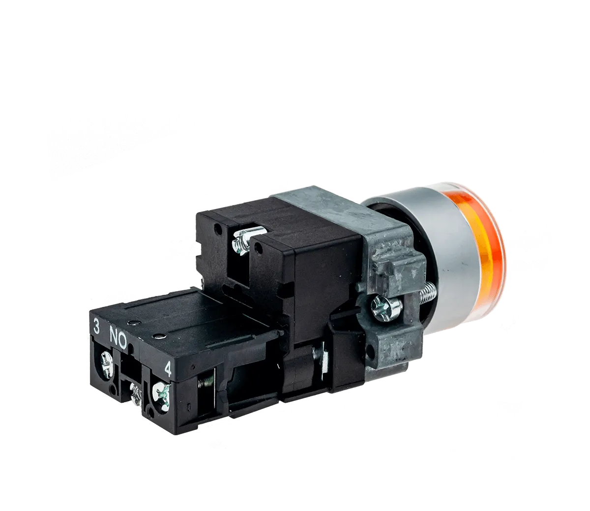 Кнопка с подсветкой желтая 24V 1NO