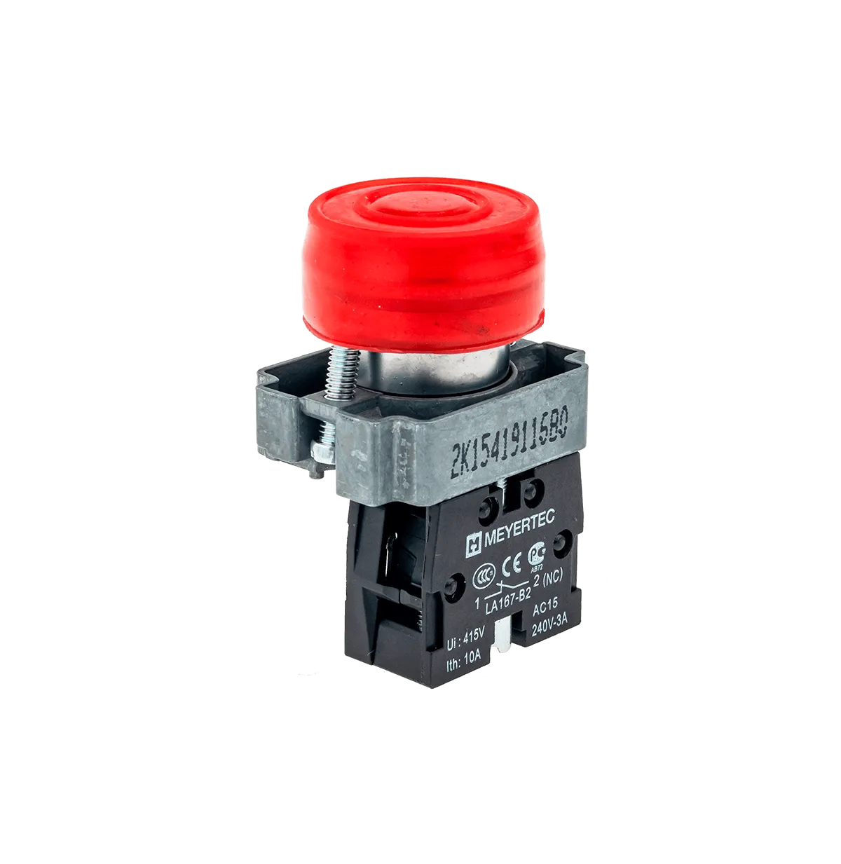 Кнопка в кожухе, красная 1NC