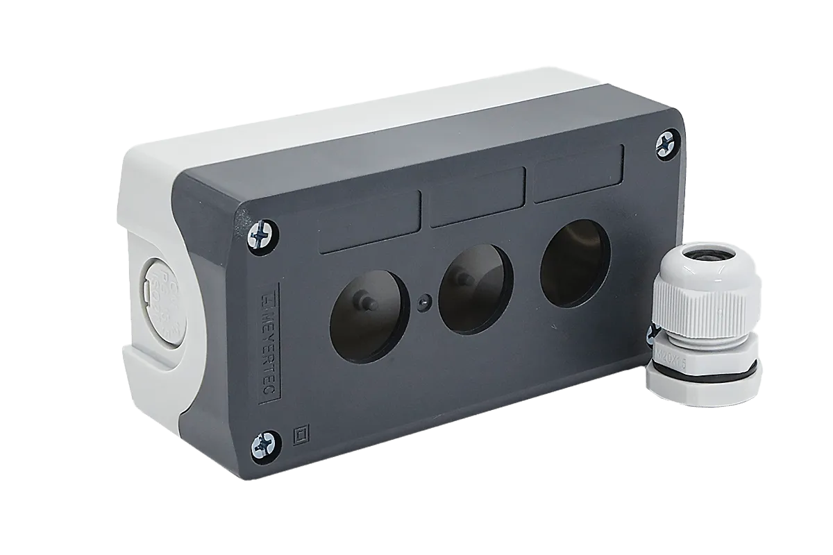 Корпус кнопочного поста, 3 места, серый, IP67