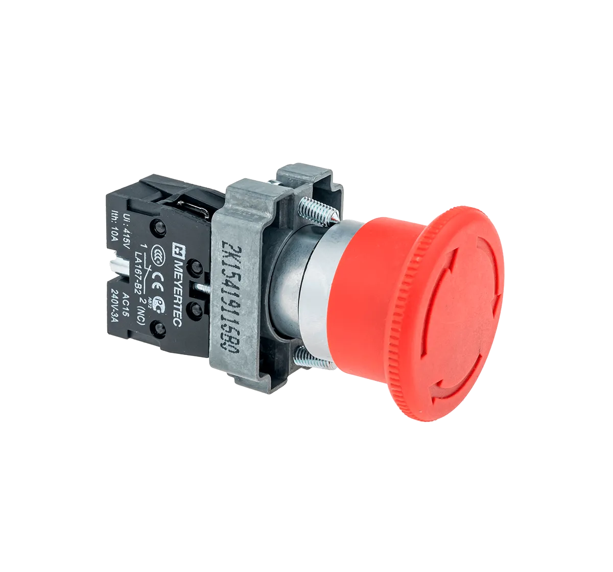 Кнопка грибовидная, возврат поворотом, 1NC красный 40 мм