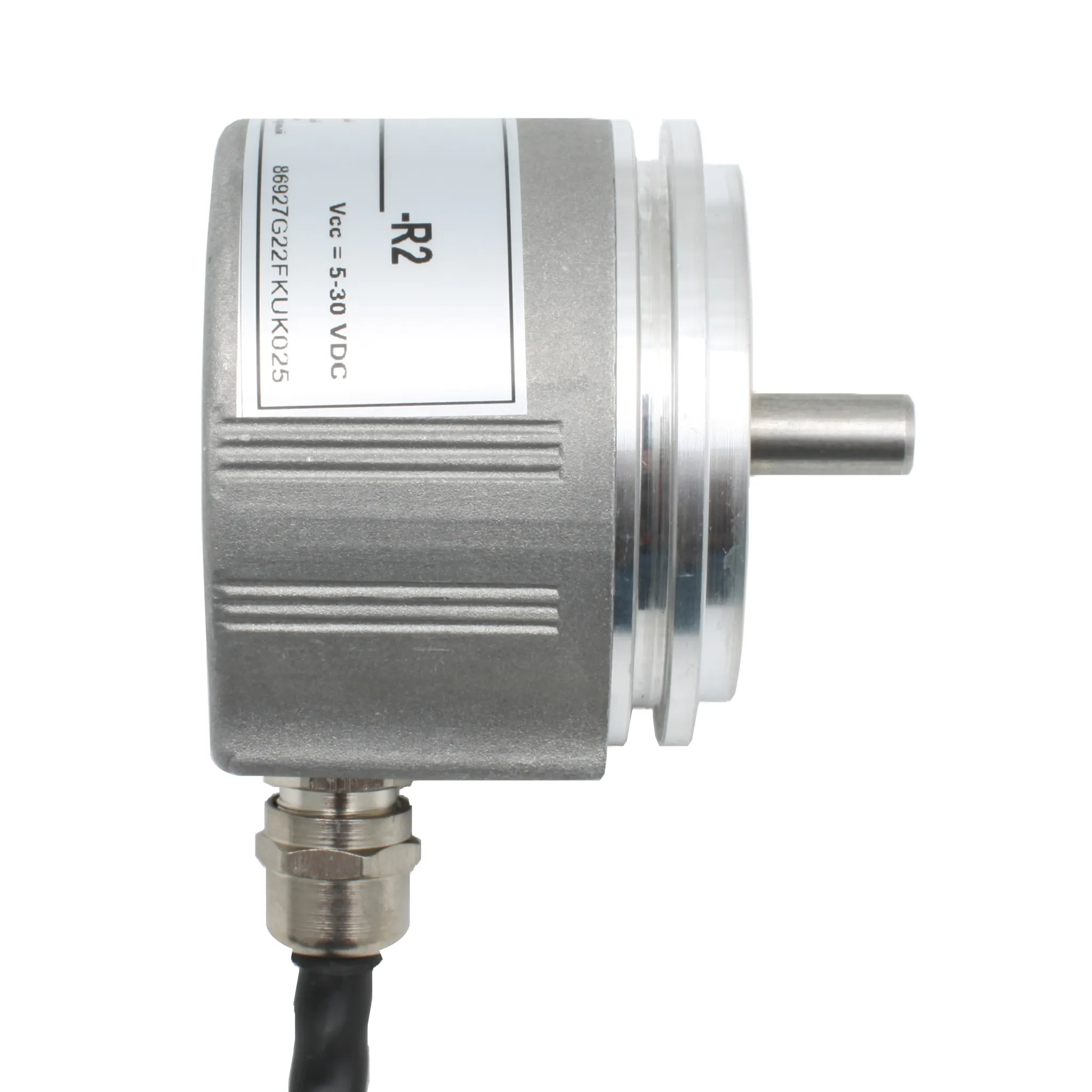 Инкрементальный программируемый энкодер D=58мм, выступающий вал 8мм, сервофланец, 3000 имп/об, 5…30VDC, выход TTL/HT