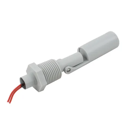 Поплавковый датчик уровня жидкости, горизонтальное исполнение, -20 +120 С, соединение- резьба 1/2"NPT PVDF, кабель 500 мм, поплавок - PVDF