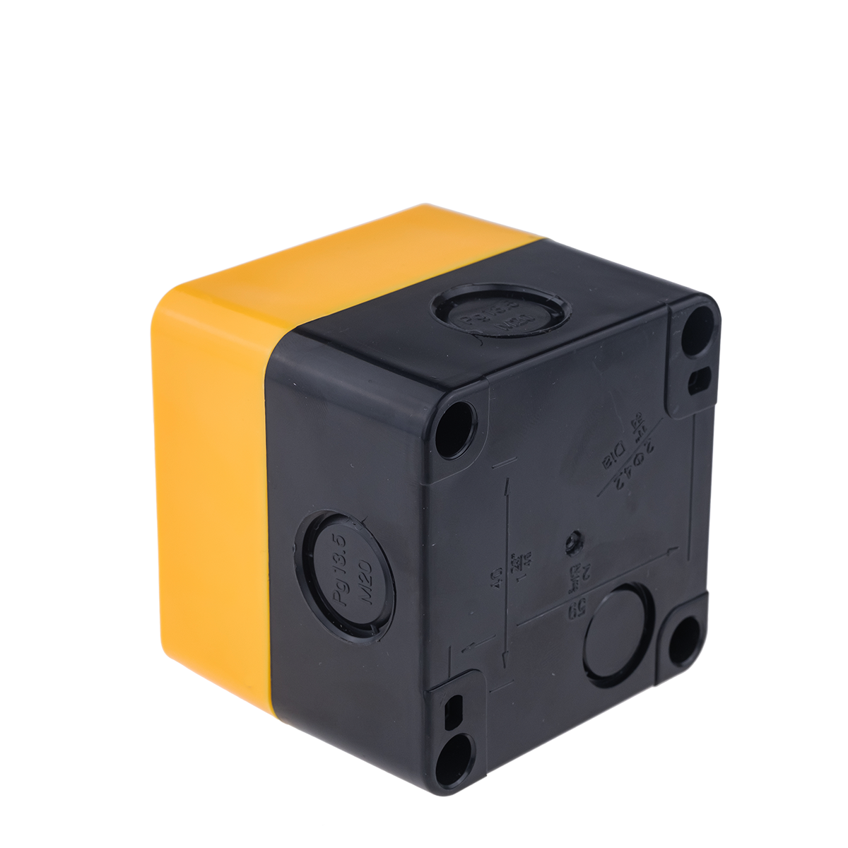 Корпус кнопочного поста, 1 место, желтый, IP54