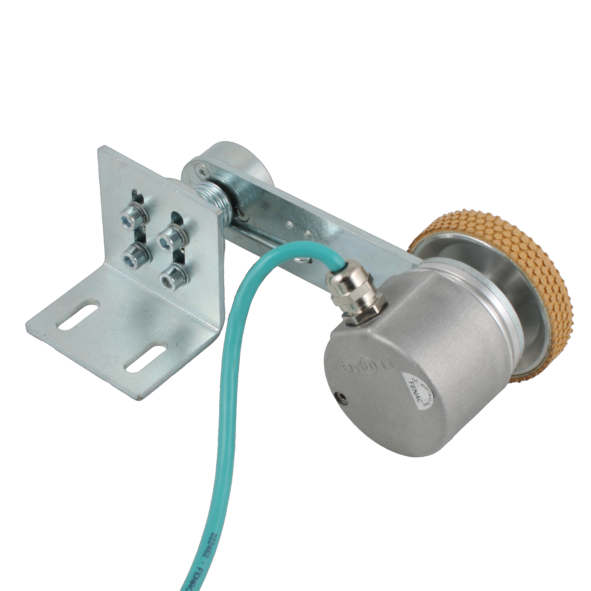 Инкрементальный энкодер D=50мм с мерным колесом L=200мм, контактная поверхность - резина, профиль ребристый, 1имп/1мм, 5…30VDC, выход HTL, IP64, -20…+85°C, радиальный кабель 2м