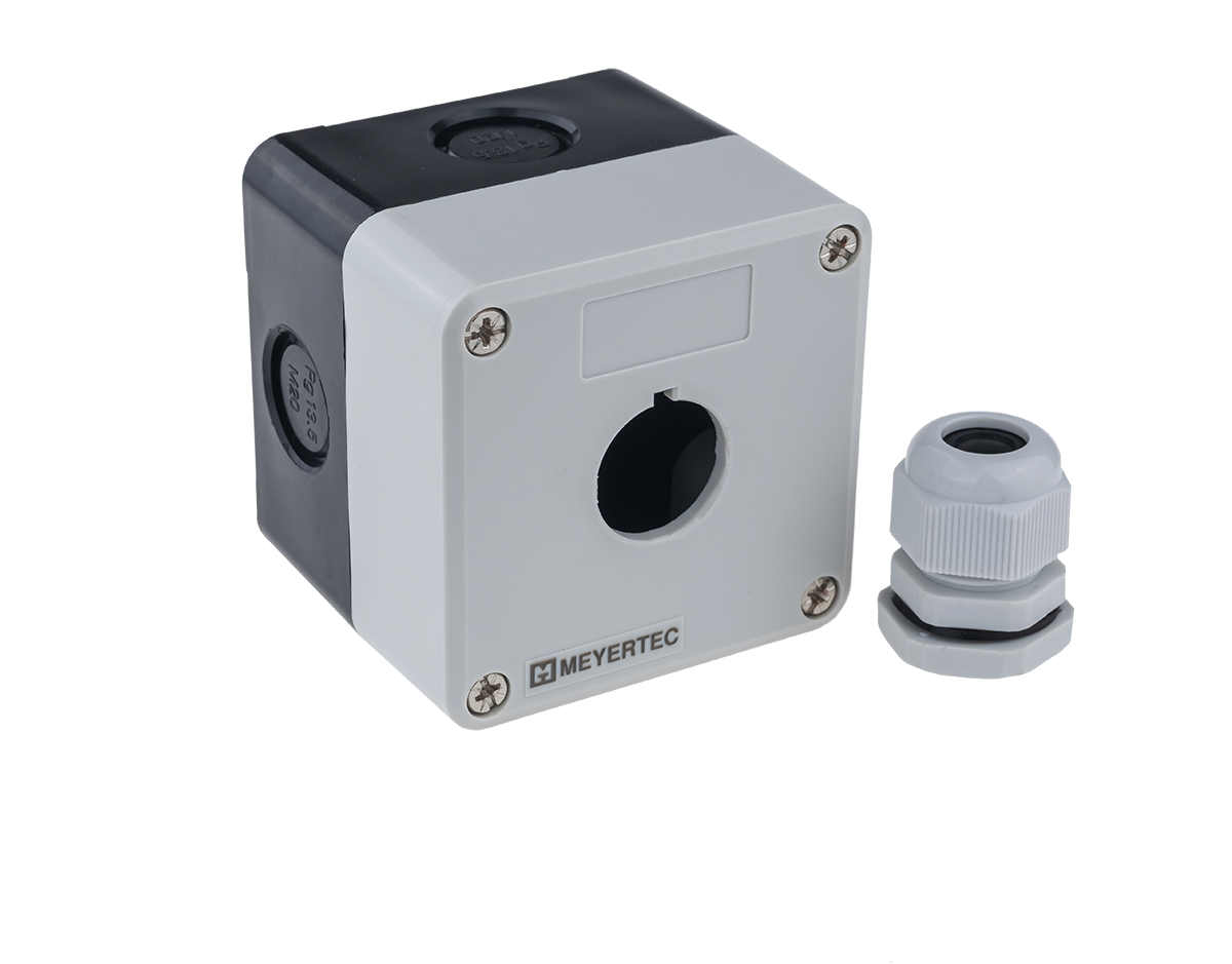 Корпус кнопочного поста, 1 место, серый, IP54