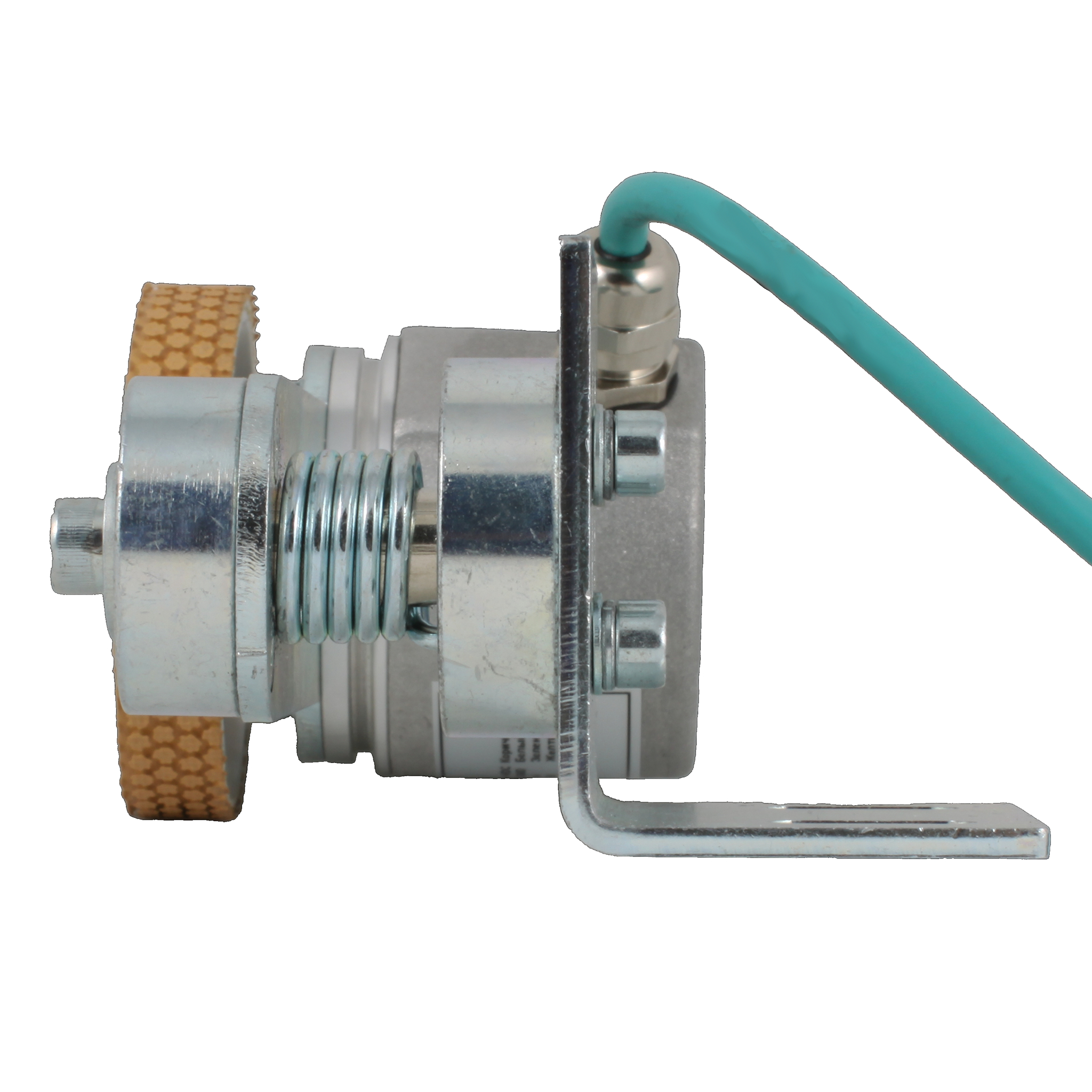 Инкрементальный энкодер D=50мм с мерным колесом L=200мм, контактная поверхность - резина, профиль ребристый, 1имп/1мм, 5…30VDC, выход HTL, IP64, -20…+85°C, радиальный кабель 2м