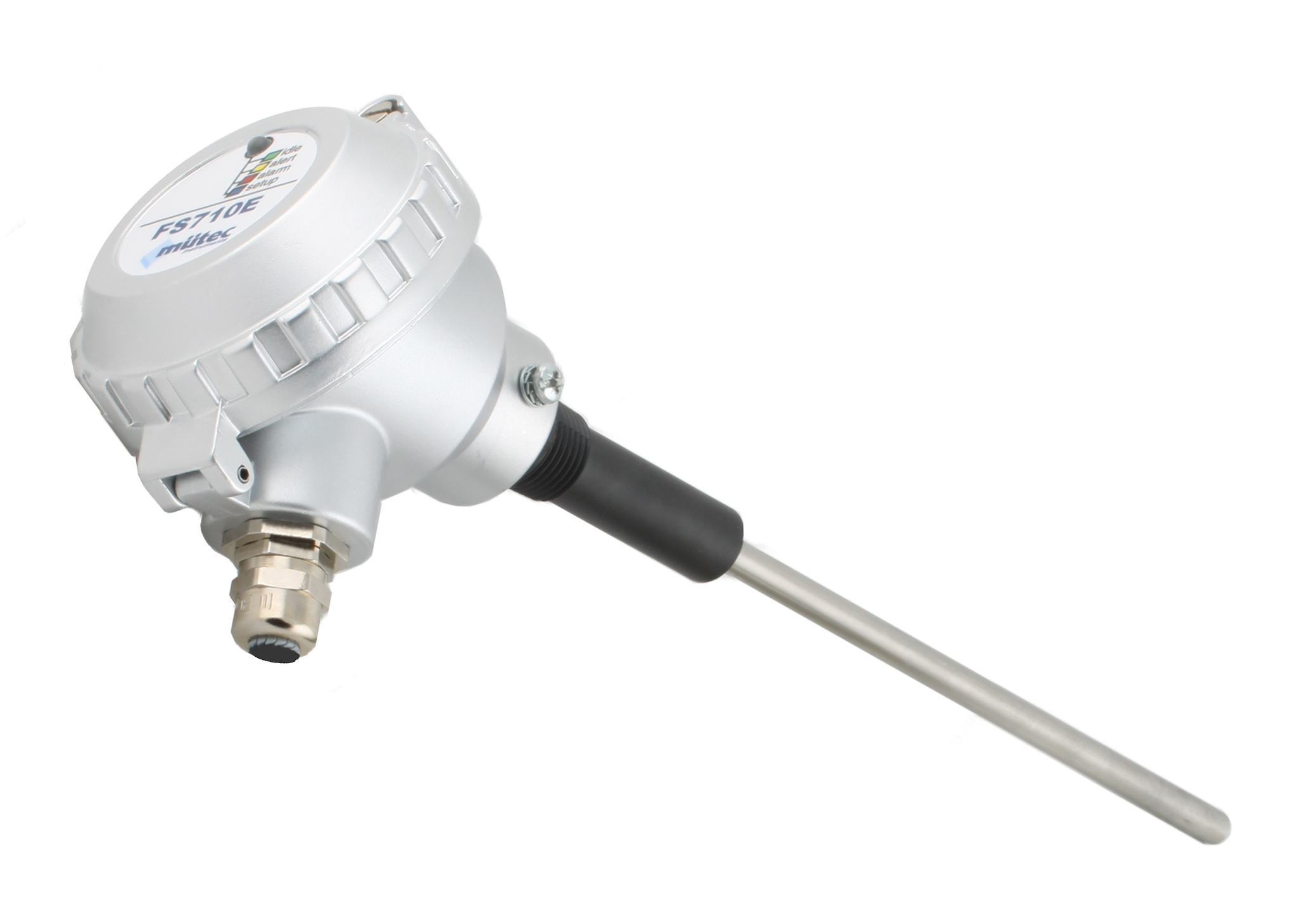 Датчик пыли, зонд L=250 мм, -20 +150 С, Pmax=2 bar, 24 VDC, IP 65, соединение- резьба 1/2" NPT пластик, выходной сигнал- реле DPDT, кабель 2 метра