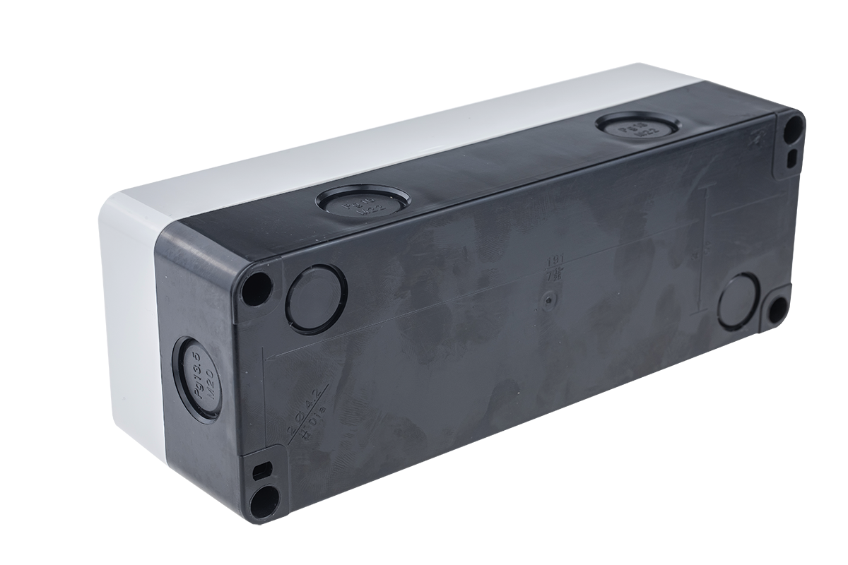 Корпус кнопочного поста, 5 отверстий, серый, IP54