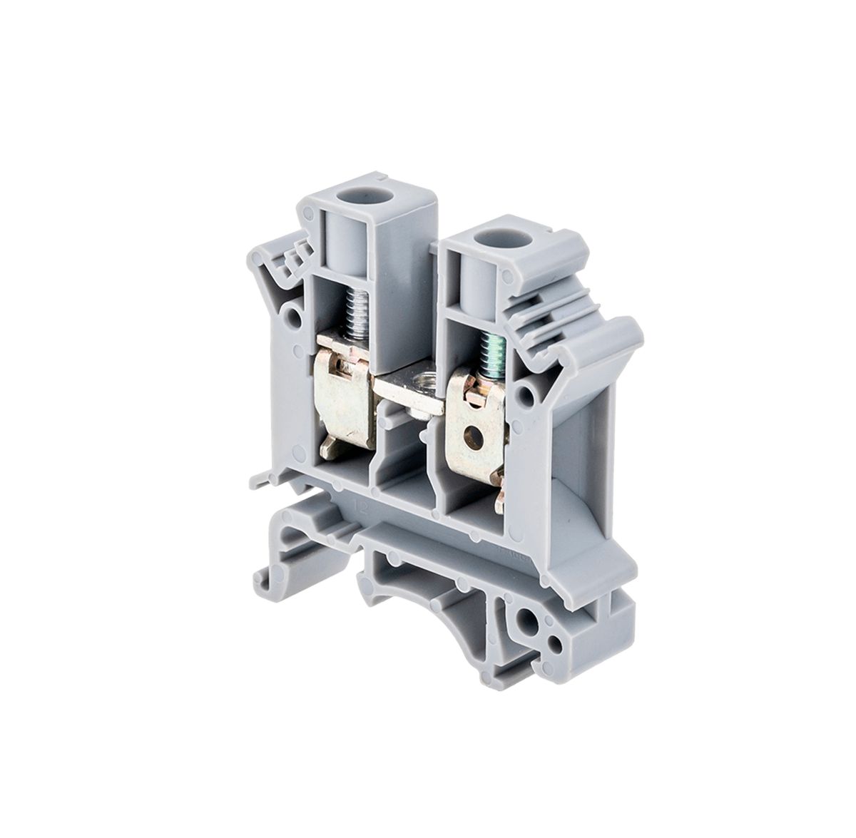 Клемма винтовая проходная, 10 мм², серая