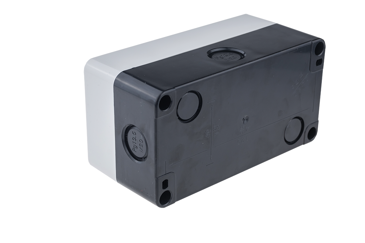 Корпус кнопочного поста, 3 отверстия, серый, IP54