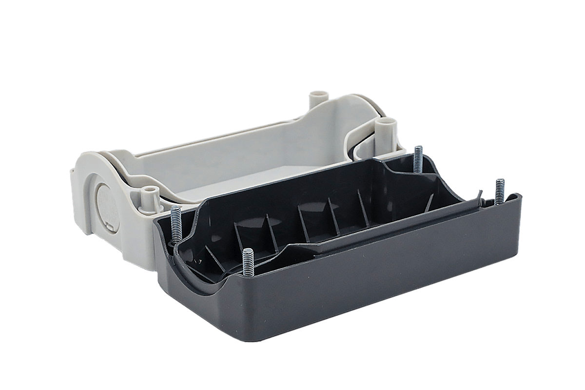 Корпус кнопочного поста, 2 места, серый, IP67